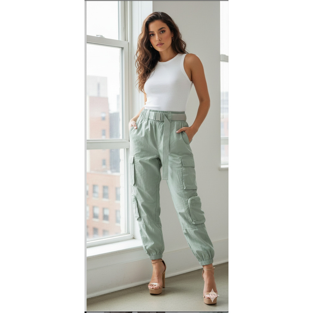 Vitality Balance Athletica Sage Noa Cargo Jogger utility Cotton Pant Sz Small